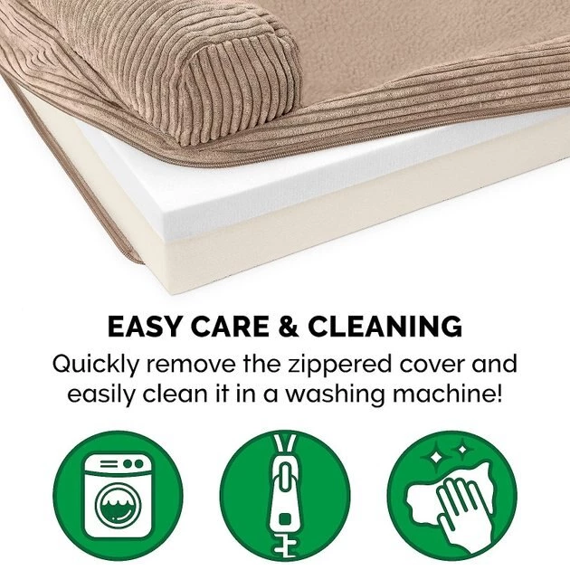 FurHaven Chaise Lounge Memory Top Cat & Dog Bed w/Removable Cover 11 FurHaven Chaise Lounge Memory Top Cat & Dog Bed w/Removable Cover - Image 9