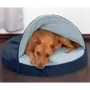 FurHaven Microvelvet Snuggery Memory Top Cat & Dog Bed w/Removable Cover