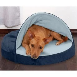 FurHaven Microvelvet Snuggery Memory Top Cat & Dog Bed w/Removable Cover