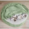 FurHaven Microvelvet Snuggery Gel Top Covered Cat & Dog Bed w/Removable Cover