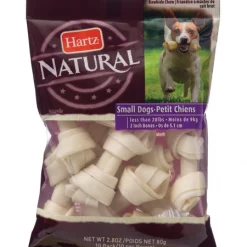 Hartz Natural 2-Inch Mini Rawhide Bone Dog Treats