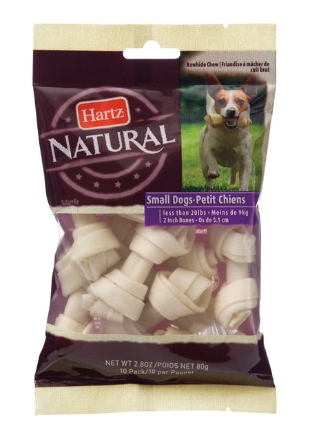 Hartz Natural 2-Inch Mini Rawhide Bone Dog Treats 3 Hartz Natural 2-Inch Mini Rawhide Bone Dog Treats