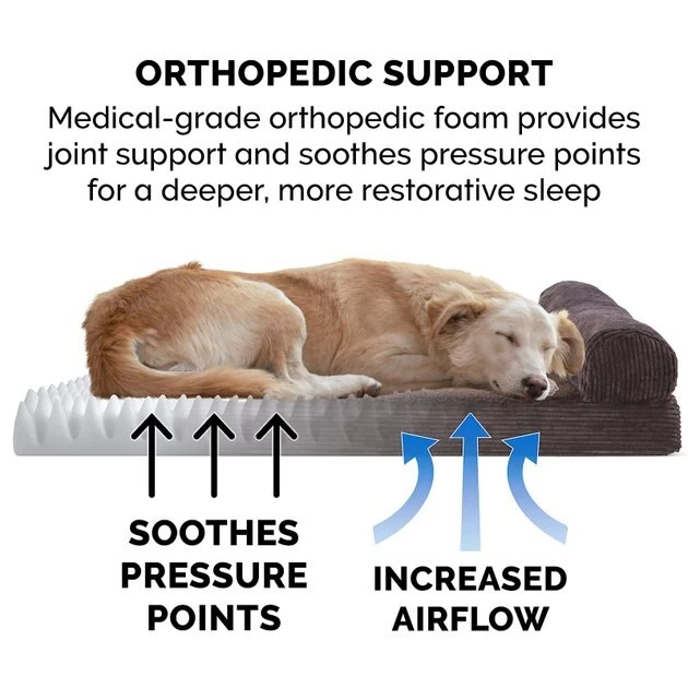 FurHaven Chaise Lounge Orthopedic Cat & Dog Bed w/Removable Cover 8 FurHaven Chaise Lounge Orthopedic Cat & Dog Bed w/Removable Cover - Image 6