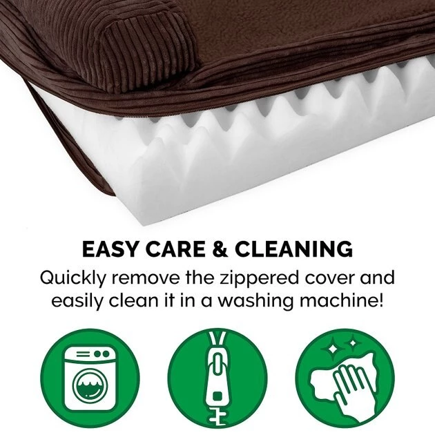 FurHaven Chaise Lounge Orthopedic Cat & Dog Bed w/Removable Cover 9 FurHaven Chaise Lounge Orthopedic Cat & Dog Bed w/Removable Cover - Image 7