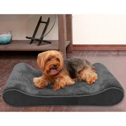 FurHaven Minky Plush Luxe Lounger Memory Foam Dog Bed w/Removable Cover