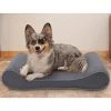 FurHaven Microvelvet Luxe Lounger Cooling Gel Dog Bed w/Removable Cover