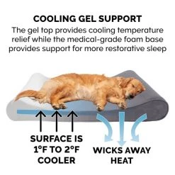 FurHaven Microvelvet Luxe Lounger Cooling Gel Dog Bed w/Removable Cover -Hart FurHavOfficial Shop 198944 PT6. SY630 V1627613486