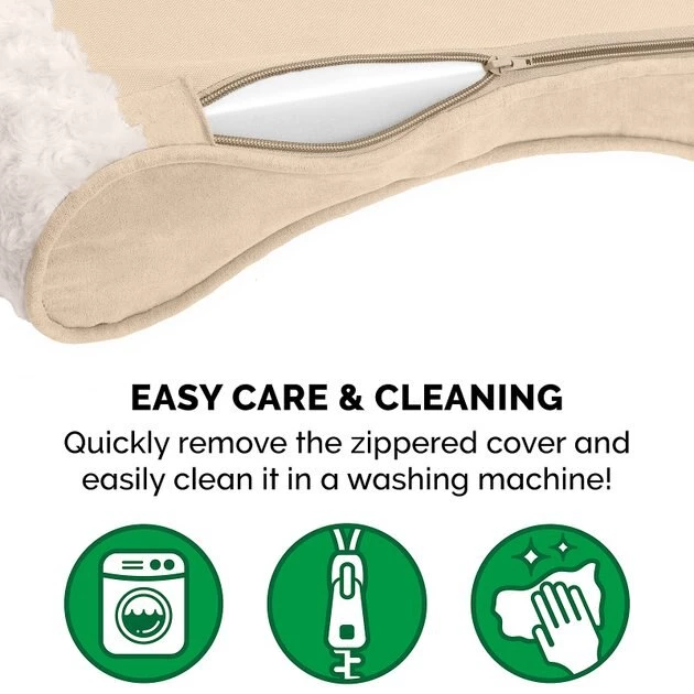 FurHaven Ultra Plush Luxe Lounger Cooling Gel Dog Bed w/Removable Cover 11 FurHaven Ultra Plush Luxe Lounger Cooling Gel Dog Bed w/Removable Cover - Image 9