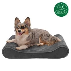 FurHaven Minky Plush Luxe Lounger Cooling Gel Dog Bed w/Removable Cover -Hart FurHavOfficial Shop 198981 PT3. SY630 V1627611086