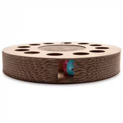 FurHaven Busy Box Corrugated Round Cat Scratcher Toy with Catnip