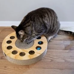 FurHaven Busy Box Corrugated Round Cat Scratcher Toy with Catnip -Hart FurHavOfficial Shop 199043 PT2. SY630 V1587155903