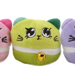 Hartz Cattraction Silver Vine & Catnip Plush Macaron Mice Cat Toy, 2 count