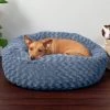 FurHaven Curly Fur Bolster Dog Bed w/Removable Cover