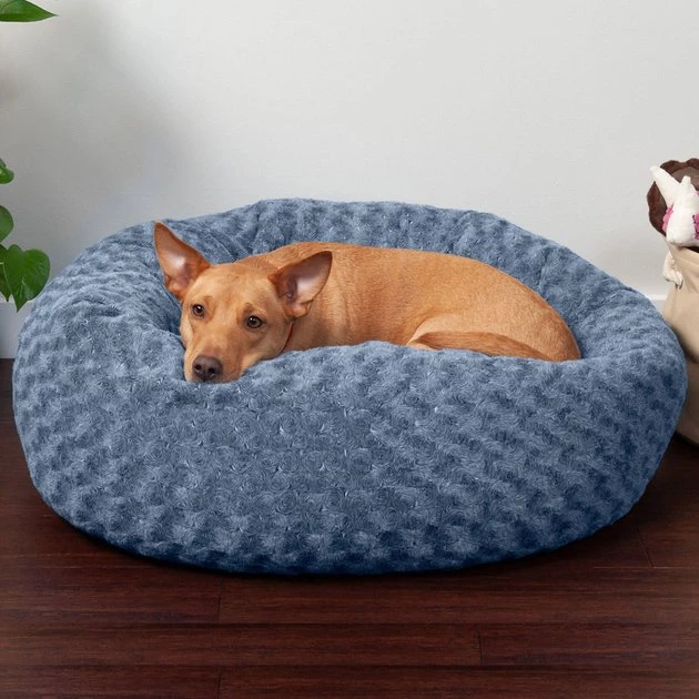 FurHaven Curly Fur Bolster Dog Bed w/Removable Cover 3 FurHaven Curly Fur Bolster Dog Bed w/Removable Cover
