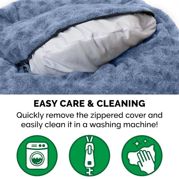 FurHaven Curly Fur Bolster Dog Bed w/Removable Cover 11 FurHaven Curly Fur Bolster Dog Bed w/Removable Cover - Image 9