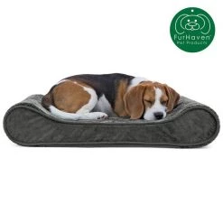 FurHaven Minky Plush Luxe Lounger Orthopedic Cat & Dog Bed w/Removable Cover -Hart FurHavOfficial Shop 206687 PT3. SY630 V1625263382