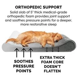 FurHaven Minky Plush Luxe Lounger Orthopedic Cat & Dog Bed w/Removable Cover -Hart FurHavOfficial Shop 206687 PT6. SY630 V1625264282