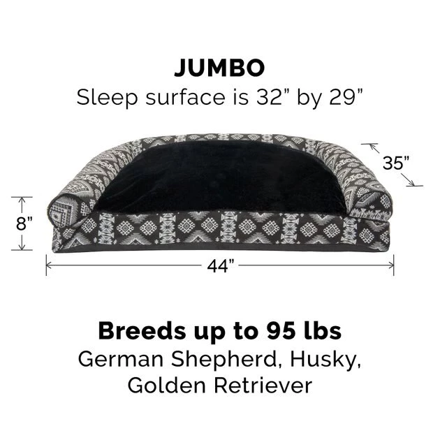 FurHaven Southwest Kilim Bolster Cat & Dog Bed 6 FurHaven Southwest Kilim Bolster Cat & Dog Bed - Image 4