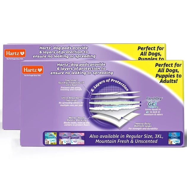 Hartz Home Protection Odor Eliminating Lavender Scent Dog Pads, XX-Large, 80 count 4 Hartz Home Protection Odor Eliminating Lavender Scent Dog Pads, XX-Large, 80 count - Image 2