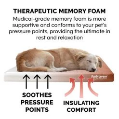 FurHaven Deluxe Oxford Memory Foam Indoor/Outdoor Dog & Cat Bed w/ Removable Cover -Hart FurHavOfficial Shop 238784 PT6. SY630 V1606390629