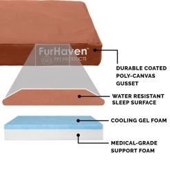 FurHaven Deluxe Oxford Cooling Gel Indoor/Outdoor Dog & Cat Bed w/ Removable Cover 16 FurHaven Deluxe Oxford Cooling Gel Indoor/Outdoor Dog & Cat Bed w/ Removable Cover -Hart FurHavOfficial Shop 238807 PT5. SY630 V1625260981