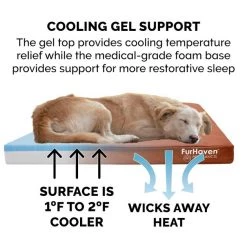 FurHaven Deluxe Oxford Cooling Gel Indoor/Outdoor Dog & Cat Bed w/ Removable Cover 17 FurHaven Deluxe Oxford Cooling Gel Indoor/Outdoor Dog & Cat Bed w/ Removable Cover -Hart FurHavOfficial Shop 238807 PT6. SY630 V1625260694