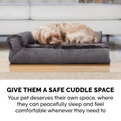 FurHaven Plush Deluxe Chaise Cat & Dog Bed w/Removable Cover -Hart FurHavOfficial Shop 242780 PT7. SY630 V1627612297