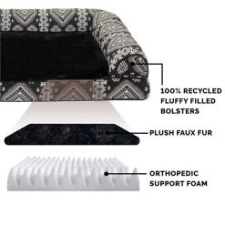 FurHaven Southwest Kilim Orthopedic Deluxe Chaise Dog & Cat Bed 16 FurHaven Southwest Kilim Orthopedic Deluxe Chaise Dog & Cat Bed -Hart FurHavOfficial Shop 244362 PT5. SY630 V1602329765