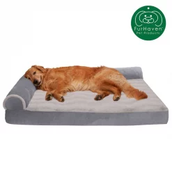 FurHaven Wave Fur & Velvet Memory Foam Deluxe Chaise Dog & Cat Bed -Hart FurHavOfficial Shop 244421 PT3. SY630 V1601934964