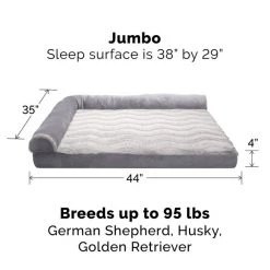 FurHaven Wave Fur & Velvet Memory Foam Deluxe Chaise Dog & Cat Bed -Hart FurHavOfficial Shop 244421 PT4. SY630 V1601940955