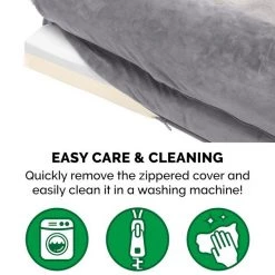 FurHaven Wave Fur & Velvet Memory Foam Deluxe Chaise Dog & Cat Bed -Hart FurHavOfficial Shop 244421 PT7. SY630 V1601936176