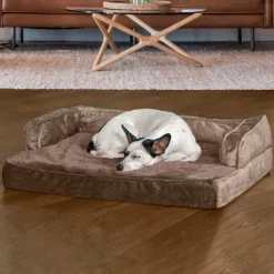 FurHaven Plush & Velvet Memory Foam Comfy Couch Dog & Cat Bed