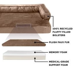 FurHaven Plush & Velvet Memory Foam Comfy Couch Dog & Cat Bed -Hart FurHavOfficial Shop 244433 PT5. SY630 V1606347719