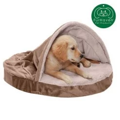 FurHaven Wave Fur & Velvet Memory Foam Snuggery Dog & Cat Bed -Hart FurHavOfficial Shop 244440 PT3. SY630 V1605349976