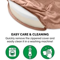 FurHaven Wave Fur & Velvet Memory Foam Snuggery Dog & Cat Bed -Hart FurHavOfficial Shop 244440 PT7. SY630 V1605348125