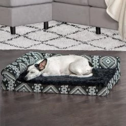 FurHaven Southwest Kilim Cooling Gel Deluxe Chaise Dog & Cat Bed
