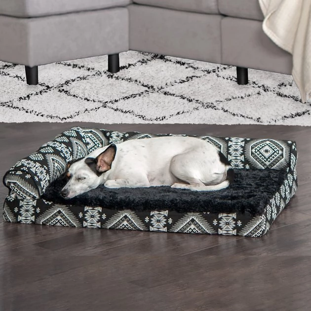 FurHaven Southwest Kilim Cooling Gel Deluxe Chaise Dog & Cat Bed 3 FurHaven Southwest Kilim Cooling Gel Deluxe Chaise Dog & Cat Bed