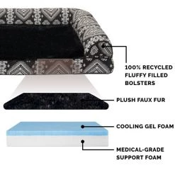 FurHaven Southwest Kilim Cooling Gel Deluxe Chaise Dog & Cat Bed 16 FurHaven Southwest Kilim Cooling Gel Deluxe Chaise Dog & Cat Bed -Hart FurHavOfficial Shop 244445 PT5. SY630 V1606374709
