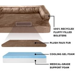 FurHaven Plush & Velvet Cooling Gel Comfy Couch Dog & Cat Bed -Hart FurHavOfficial Shop 244477 PT5. SY630 V1606354924
