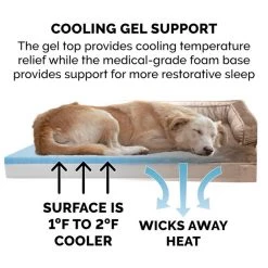 FurHaven Plush & Velvet Cooling Gel Comfy Couch Dog & Cat Bed -Hart FurHavOfficial Shop 244477 PT6. SY630 V1606354620