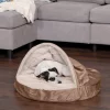 FurHaven Wave Fur & Velvet Orthopedic Snuggery Dog & Cat Bed