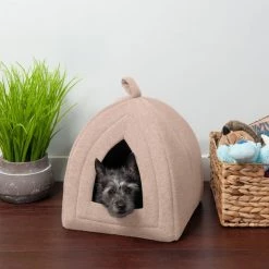 FurHaven Calming Fleece Covered Dog & Cat Bed