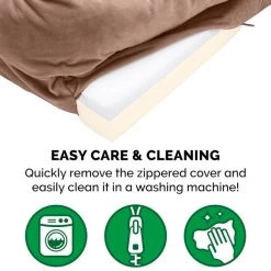 FurHaven Velvet Waves Perfect Comfort Memory Foam Bolster Cat & Dog Bed w/Removable Cover -Hart FurHavOfficial Shop 244634 PT7. SY630 V1602839482