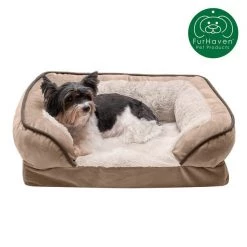 FurHaven Velvet Waves Perfect Comfort Cooling Gel Bolster Cat & Dog Bed w/Removable Cover 14 FurHaven Velvet Waves Perfect Comfort Cooling Gel Bolster Cat & Dog Bed w/Removable Cover -Hart FurHavOfficial Shop 244650 PT3. SY630 V1602828095