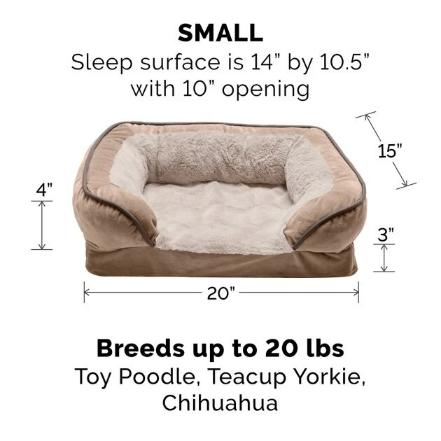 FurHaven Velvet Waves Perfect Comfort Cooling Gel Bolster Cat & Dog Bed w/Removable Cover 7 FurHaven Velvet Waves Perfect Comfort Cooling Gel Bolster Cat & Dog Bed w/Removable Cover - Image 5