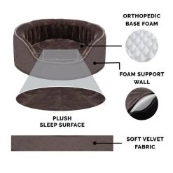FurHaven Plush & Velvet Orthopedic Bolster Cat & Dog Bed w/Removable Cover 15 FurHaven Plush & Velvet Orthopedic Bolster Cat & Dog Bed w/Removable Cover -Hart FurHavOfficial Shop 250970 PT5. SY630 V1599019268