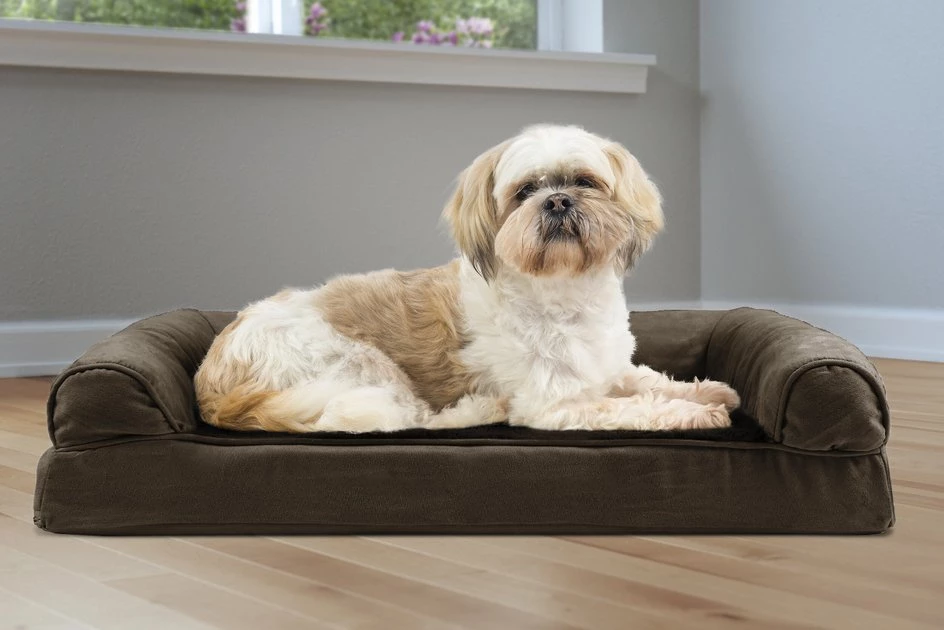 FurHaven Plush & Suede Convolute Orthopedic Bolster Cat & Dog Bed w/Removable Cover & Liner 3 FurHaven Plush & Suede Convolute Orthopedic Bolster Cat & Dog Bed w/Removable Cover & Liner