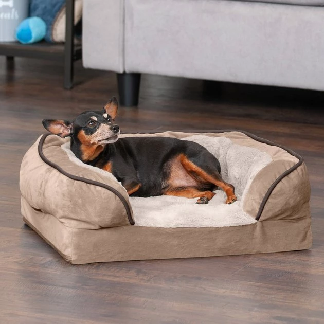 FurHaven Perfect Comfort Velvet Waves Full Support Orthopedic Sofa Dog & Cat Bed 3 FurHaven Perfect Comfort Velvet Waves Full Support Orthopedic Sofa Dog & Cat Bed