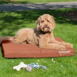 FurHaven Deluxe Oxford Full Support Dog & Cat Bed With Removable Cover