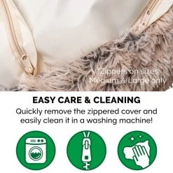 FurHaven Calming Cuddler Long Fur Donut Bolster Dog Bed -Hart FurHavOfficial Shop 254826 PT8. SY630 V1618872159